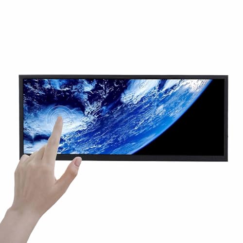 VSDISPLAY 12,3 Zoll 1920x720 400NIT IPS Kapazitive Touchsensor Wide Bar LCD Monitor, USB C Videoeingabe von VSDISPLAY