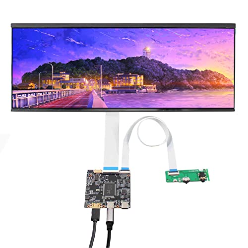 VSDISPLAY 12,3 Zoll 2400 x 900 2K IPS LCD-Breitbalken-Bildschirm und USB USB C Controller Platine, für Gaming Festzelt Monitor/Autoanzeige von VSDISPLAY
