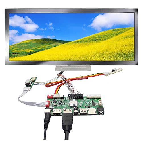 VSDISPLAY 31,2 cm (12,3 Zoll) 1920x720 850nit IPS Wide Bar Bildschirm und USB SD Card LCD Controller Board,Multimedia Support MP4 von VSDISPLAY