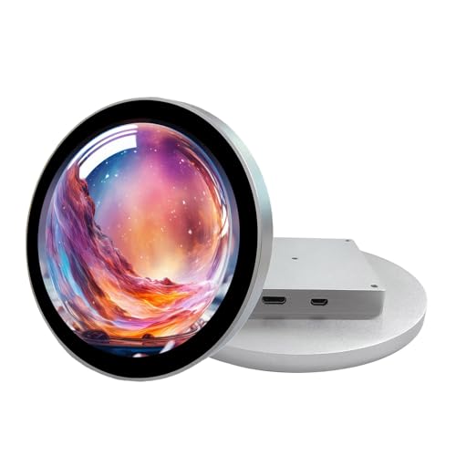 VSDISPLAY 12,7 cm (5 Zoll), 1080 x 1080, 350 nit IPS, runder LCD-Touch-Monitor, kreisförmiges Display mit Gehäuse aus Aluminiumlegierung, 75 mm VESA-Befestigungslöcher von VSDISPLAY