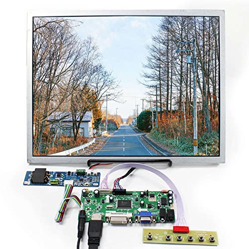 VSDISPLAY 15 Zoll G150XGE-L04 1024x768 1000nit TFT LCD Bildschirm und VGA DVI Audio LVDs Controller Board 68676 von VSDISPLAY