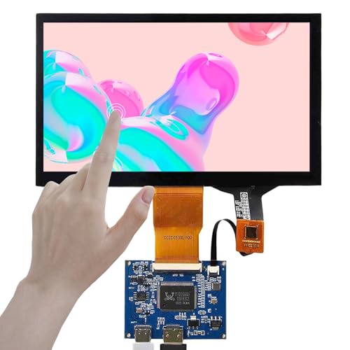 VSDISPLAY 17,8 cm (7 Zoll), 1024 x 600, kapazitives 5-Punkt-Multi-Touch-Sensor-Panel, IPS-LCD-Bildschirm und Controller-Platine, 50 Pins von VSDISPLAY