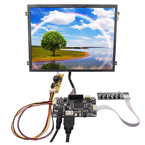 VSDISPLAY 26,4 cm (10,4 Zoll) 1024x768 500nit WLED IPS LCD Screen VS104T-003A, mit Audio Controller Board, mit Aufnahmelöchern von VSDISPLAY