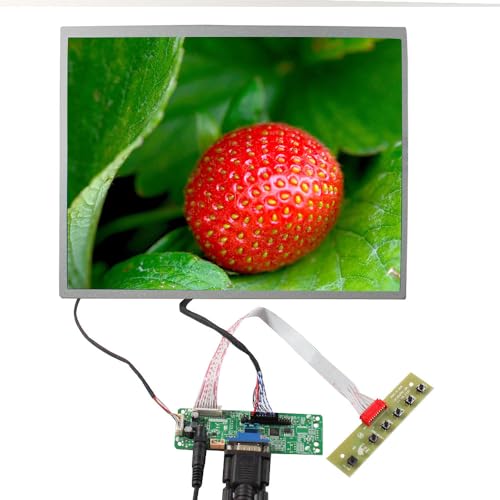 VSDISPLAY 30,7 cm (12,1 Zoll) 1024 x 768 4:3 G121X1-L04 TFT LCD-Bildschirm und VGA 20pin LVDs Controllerplatine von VSDISPLAY