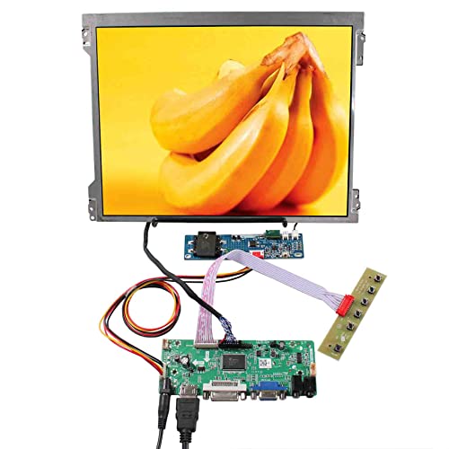 VSDISPLAY 12,1 Zoll 1024 x 768 4:3 1000nit IPS LCD-Bildschirm und VGA DVI Audio LVDs Controller Board 20Pin von VSDISPLAY