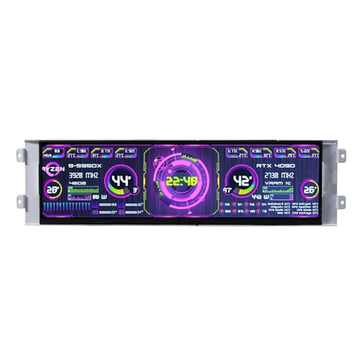 VSDISPLAY 32,3 cm (12,7 Zoll) 2880 x 864 2K 500nit IPS eDP LCD Monitor, mit USB USB C Videoanschluss, für D41 CPU GPU Gaming PC Gehäuse Display von VSDISPLAY
