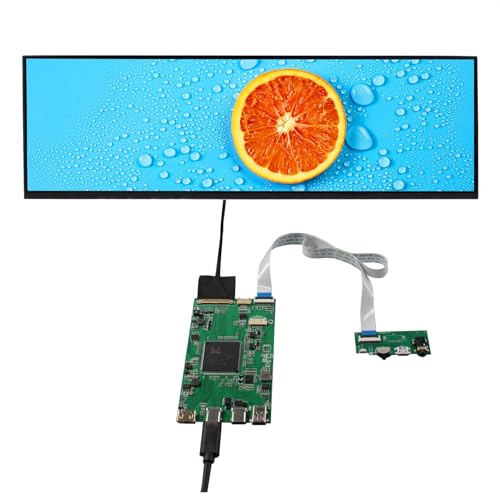 VSDISPLAY 32,3 cm (12,8 Zoll) 2880 x 864 2K NV127H4M-NX1 IPS breiter LCD-Bildschirm USB C eDP Controller-Platine, für DIY-PC-Gehäuse-Display/Auto-Messgerät von VSDISPLAY