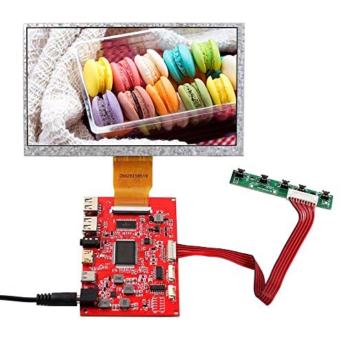 VSDISPLAY 7 Zoll 1024x600 VS070-I5024H45C-02 300nit TFT IPS LCD Bildschirm 50 Pins und USB C 2USB Controller Board, für DIY Gaming Monitor von VSDISPLAY