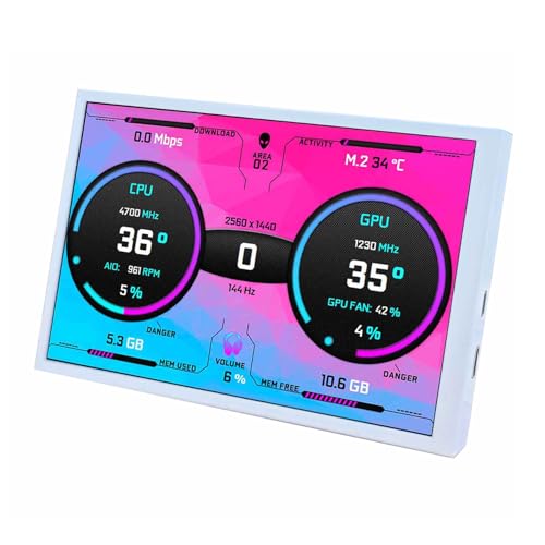VSDISPLAY 8 Zoll 1280 x 800 IPS LCD Monitor für DIY CPU GPU Temperatur Computerbildschirm von VSDISPLAY