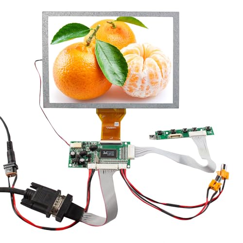 VSDISPLAY 8 Zoll EJ080NA-05A 800X600 TTL LCD-Bildschirm und VGA 2AV Controller Board 50pin von VSDISPLAY