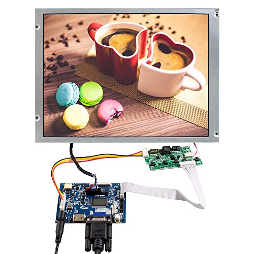 VSDISPLAY VGA 2AV LVDs Controller Board und 12 Zoll 1024 x 768 650nit IPS LCD Bildschirm, mit Standortlöchern von VSDISPLAY