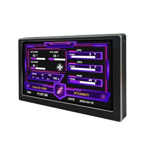 VSDISPLAY Tragbarer, schwarzer 5-Zoll-IPS-LCD-Bildschirm für PC-Gehäuse, unterstützt dynamisches Design VSDISPLAY Tragbarer, schwarzer 5-Zoll-IPS-LCD-Bildschirm für PC-Gehäuse, unterstützt dynamisches Design von VSDISPLAY