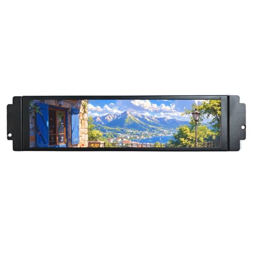 VSDISPLAY Tragbarer 23,1 cm (9,1 Zoll) 462 x 1920 400 Nits IPS schwarz gestreckter Balken LCD-Monitor für DIY D32 PC-Gehäuse CPU GPU AIDA64 DIsplay, für Sub-Bildschirm von VSDISPLAY