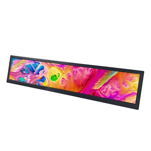 VSDISPLAY Tragbarer LCD-Monitor, 48,3 cm (19 Zoll), 1920 x 360 IPS-Display, USB-Video-Eingang, unterstützt Video-Autoplay von VSDISPLAY