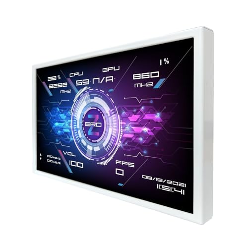 VSDISPLAY Tragbares weißes 20,3 cm IPS-LCD-Display, für PC-Gehäusemonitor, dynamisches Design unterstützt von VSDISPLAY