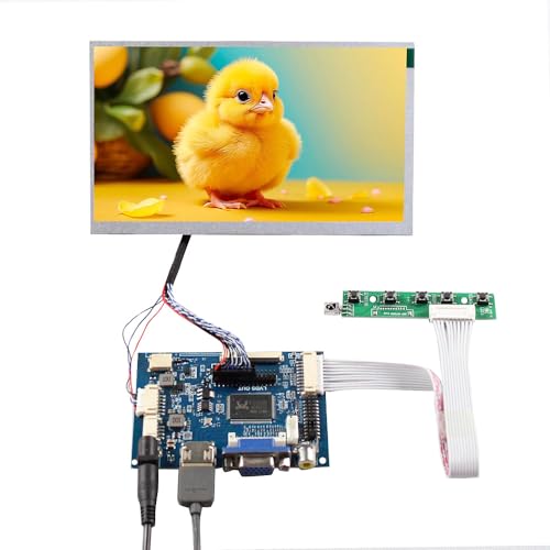 VSDISPLAY VS-TY2662V1-99 TFT-LCD-Bildschirm, 17,8 cm (7 Zoll), 1024 x 600, 1000 nit, 20-polig, VGA, 2AV, LVDS, Controller-Platine von VSDISPLAY