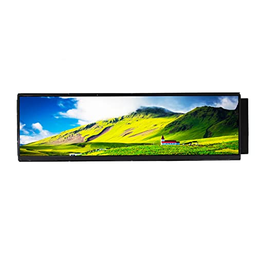 VSDISPLAY PC Gehäuse Monitor, 12,6 Zoll 1920X515 NV126B5M-N41 IPS eDP LCD Bildschirm, für Y60-PC-Gehäuse, für VXN EVO,mit 2 Videoanschluss von VSDISPLAY