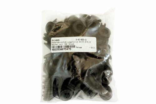 VS-ELECTRONIC - 511065 Kabeldurchführungstülle, D=10/3, Schwarz (100-er Pack) KD11 von VS Electronic