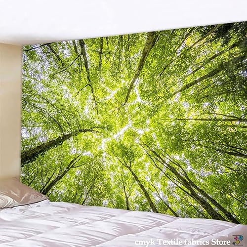 VSERETLOON Schöne Natur Walddruck Großer Wandteppich Günstige Hippie Wandbehänge Böhmische Wandbehänge Art Deco (Farbe: Gt013-5, Größe: 320 x 180 cm) von VSERETLOON