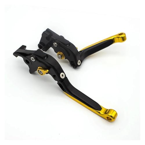 VSESTCDPB Motorrad Motorradzubehör Für CBR650F CB650F CB650R CBR650R 2014-2024 Verstellbarer Brems Kupplungshebel Zubehör(Fold Extend Gold) von VSESTCDPB