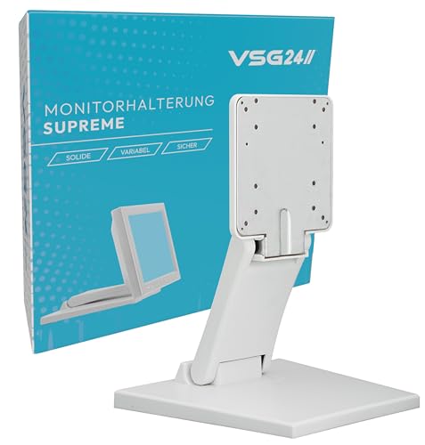 VSG24 Supreme Flexible Monitor Halterung, Stabile VESA 100x100 Tischhalterung, Bildschirm Standfuss POS, Schreibtisch Monitorständer 10-22 Zoll, Touchscreen Kassensystem, Mount Arm für Tisch Weiß VSG24 Supreme Flexible Monitor Halterung, Stabile VESA 100x100 Tischhalterung, Bildschirm Standfuss POS, Schreibtisch Monitorständer 10-22 Zoll, Touchscreen Kassensystem, Mount Arm für Tisch Weiß von VSG