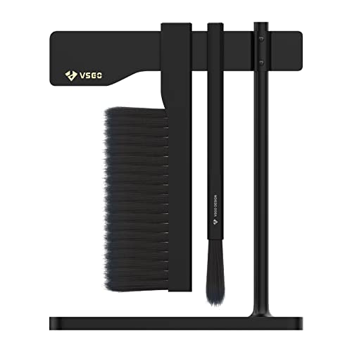 VSGO Kaffeemühle Reinigungsbürste Set Magnetischer Griff Kaffeeborsten Bürste mit Speicher Rack Stauben Professionelle Espresso Bürste Zubehör für Bohnen Getreide Kaffee Werkzeug Barista von VSGO