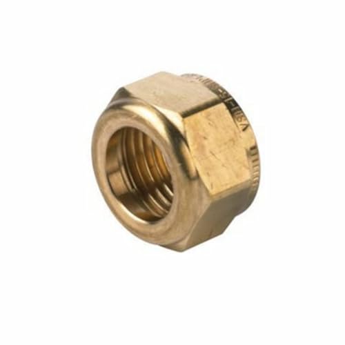 Überwurfmutter ÜMM 22, Ø innen 22 mm Klemmringverschraubung Messing Gold DVGW von VSH