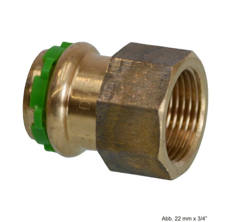 VSH Wasserrohr VSH SudoPress Kupfer/Rotguss SP4270GV Übergangsmuffe mit IG, 22mm x 1 VSH Wasserrohr VSH SudoPress Kupfer/Rotguss SP4270GV Übergangsmuffe mit IG, 22mm x 1 von VSH