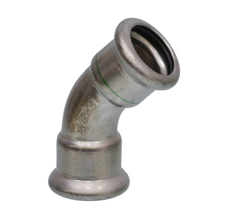 VSH Wasserrohr VSH XPress Edelstahl R2713, Bogen 45° I/I, 54 mm von VSH