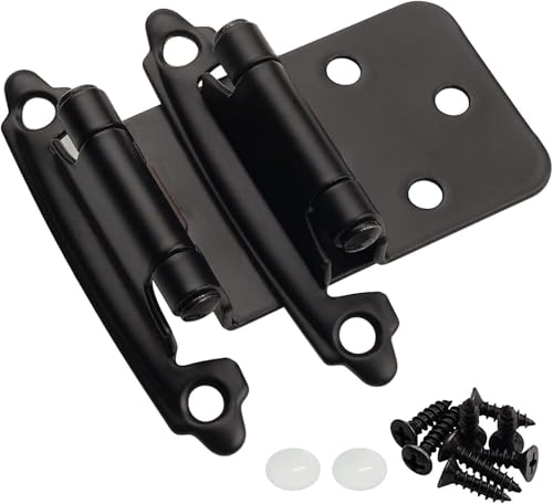 3/8" Eingelassene Schrankscharniere, mattschwarz, versetzt, selbstschließend, 10 Stück 3/8" Eingelassene Schrankscharniere, mattschwarz, versetzt, selbstschließend, 10 Stück von VSITIKVS