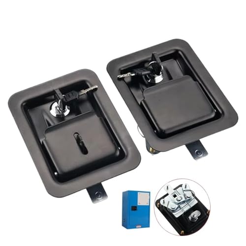 Dreipunktverknüpfung Panel Lock Generator Ausrüstung Enginering Komponente Schrank Türschloss 1Pcs(With padlock) von VSITIKVS
