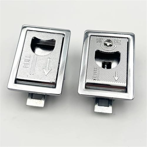 MS731 Zinklegierung Flush Button Key Schiebetür Flugzeug Schloss Panel Push 1Pcs(With key) von VSITIKVS