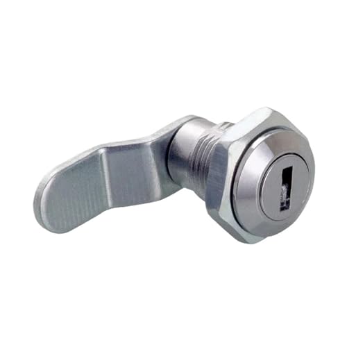 Mini-Nockenschloss mit 2 Schlüsseln, Durchmesser 11 mm, Zinklegierung, installiertes Verteilerschrank-Türschloss MA084 G, 1 Stück von VSITIKVS