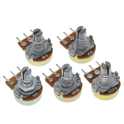 WH148 Linearpotentiometer 15mm Welle Mit Muttern Und Unterlegscheiben 3pin WH148 B1K-B500K B1M 5Pcs(2K Ohm) von VSITIKVS