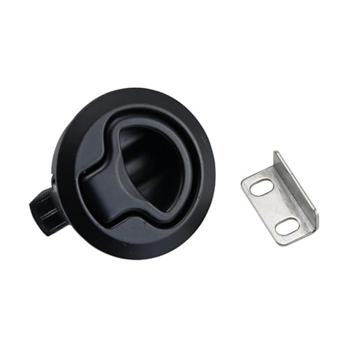 Zinklegierung Embedded Panel Lock Griff Schalter Schrank Verteilerkasten Control Lock 1Pcs(Black unlocked) von VSITIKVS