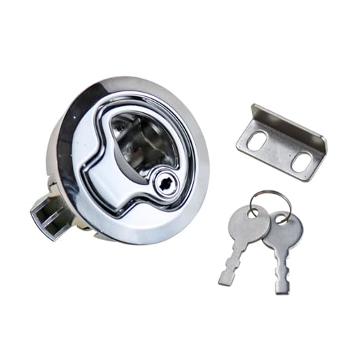 Zinklegierung Embedded Panel Lock Griff Schalter Schrank Verteilerkasten Control Lock 1Pcs(Glossy with lock) von VSITIKVS