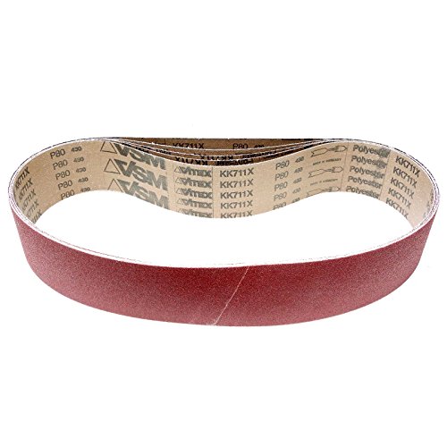 VSM KK711X Schleifband | 75 x 1180 mm | 5 Stück | Körnung: P80 von VSM
