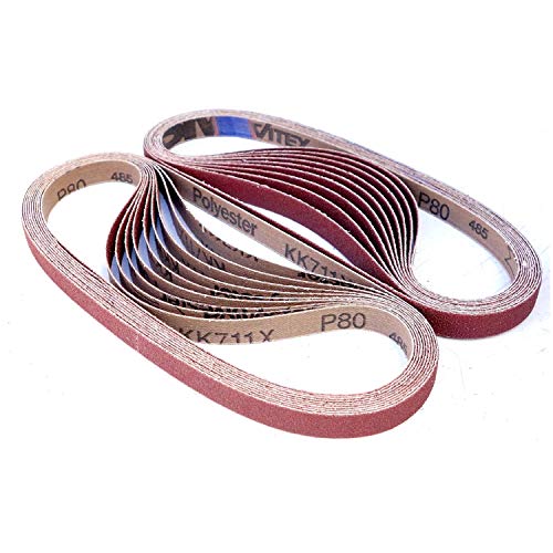 VSM KK711X Schleifband-Gewebe-Schleifbänder | 13x533 mm | Korn-Körnung P80 von VSM