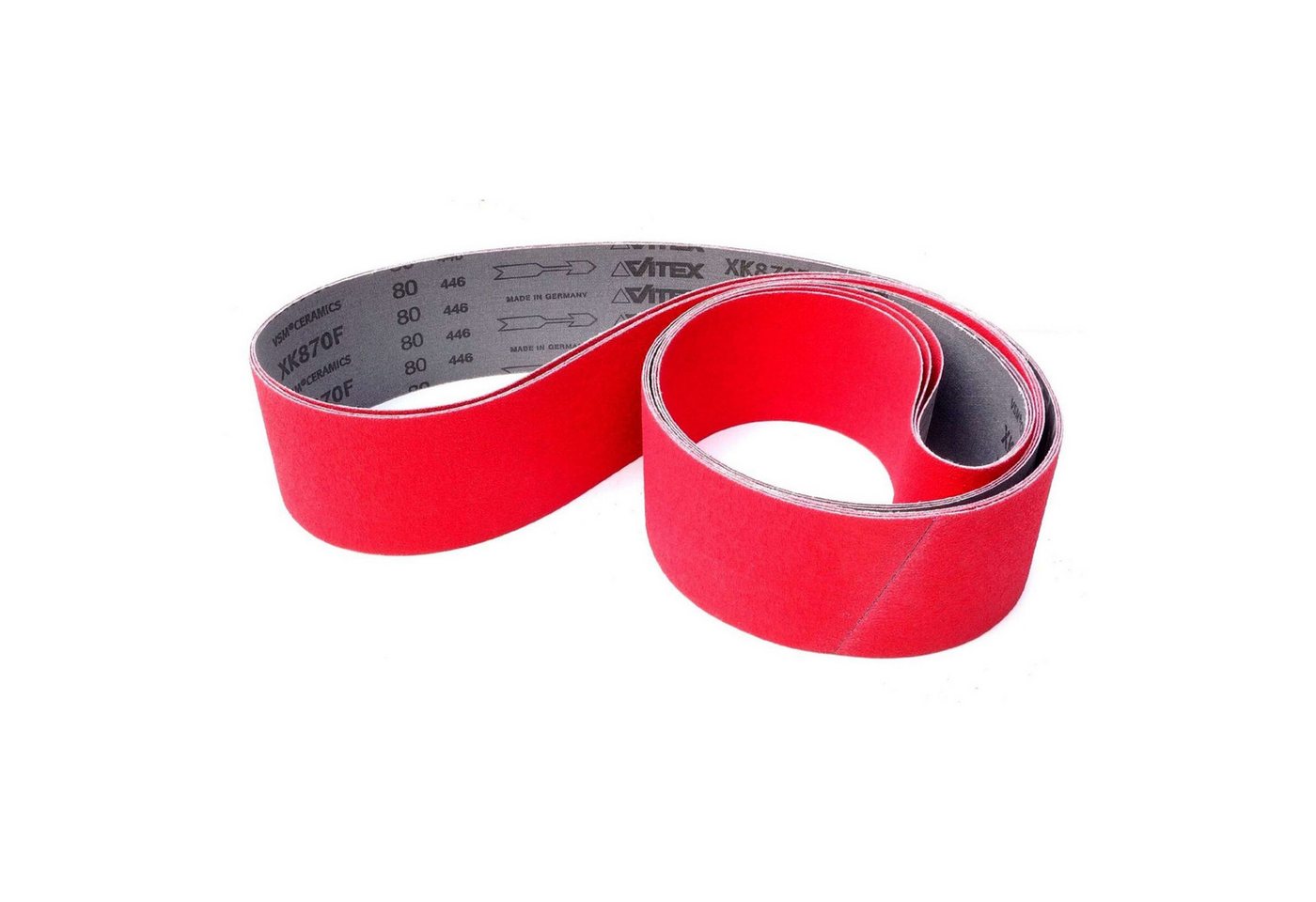 VSM Schleifpapier 3x VSM Keramik Schleifbänder XK870F CERAMICS, 75 x 2000 mm, wählbar, (3 St) von VSM