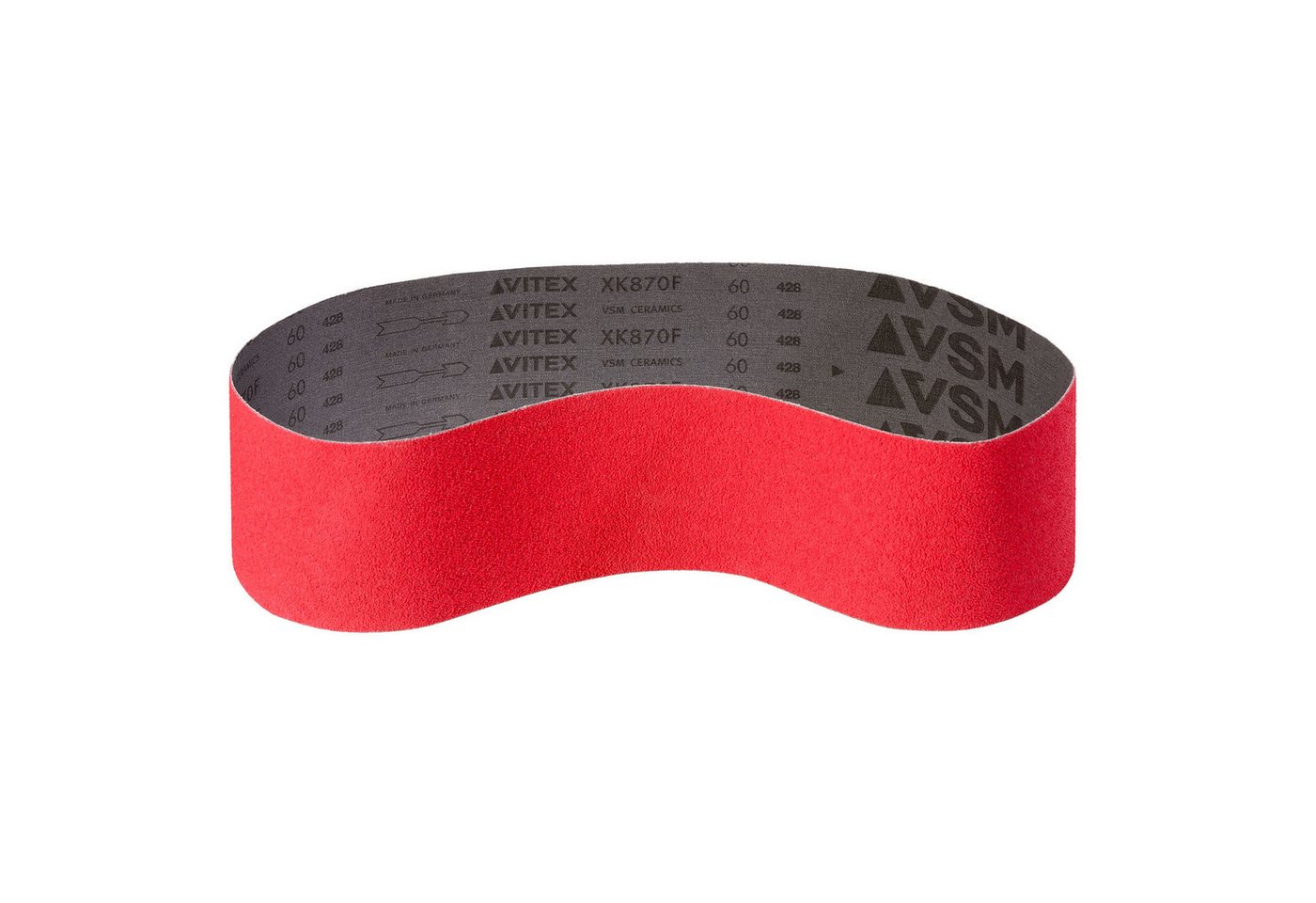 VSM Schleifpapier 2x VSM Keramik Schleifband XK870F CERAMICS, 75 x 2000 mm, Körnungen, (XK870F, 2 St) von VSM