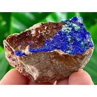 Blauer Azurit Und Malachit Aus Marokko, Azurit Kristall Cluster, Roher Stein, Roher Kristall, Blaue Mineralien, Grüner Stein von VSMINERALS