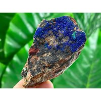 Blauer Azurit Und Malachit Aus Marokko, Azurit Kristall Cluster, Roher Stein, Roher Kristall, Blaue Mineralien, Grüner Stein von VSMINERALS