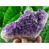 Große Lila Amethyst Kristall Wiyh Calcit Form Brasilien, Amethyst Kristall, Quarz, Cluster, Exemplar, Lila Kristalle, Amethyst Cluster von VSMINERALS