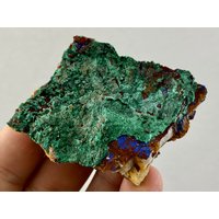 Grüner Malachit Und Azurit Aus Marokko, Azurit Kristall Cluster, Roher Stein, Roher Kristall, Blaue Mineralien, Grüner Stein von VSMINERALS