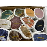 One Box Mix Polierte Mineralien, Flache Mineralien, Wholesale Minerals, Set Minerals, Natural Crystal, Specimen, Collection, Collector, Natural von VSMINERALS