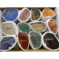 One Box Mix Polierte Mineralien, Flache Mineralien, Wholesale Minerals, Set Minerals, Natural Crystal, Specimen, Collection, Collector, Natural von VSMINERALS