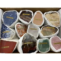 One Box Mix Polierte Mineralien, Flache Mineralien, Wholesale Minerals, Set Minerals, Natural Crystal, Specimen, Collection, Collector, Natural von VSMINERALS