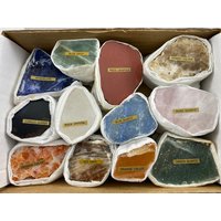 One Box Mix Polierte Mineralien, Flache Mineralien, Wholesale Minerals, Set Minerals, Natural Crystal, Specimen, Collection, Collector, Natural von VSMINERALS