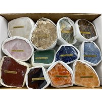 One Box Mix Polierte Mineralien, Flache Mineralien, Wholesale Minerals, Set Minerals, Natural Crystal, Specimen, Collection, Collector, Natural von VSMINERALS