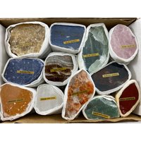 One Box Mix Polierte Mineralien, Flache Mineralien, Wholesale Minerals, Set Minerals, Natural Crystal, Specimen, Collection, Collector, Natural von VSMINERALS